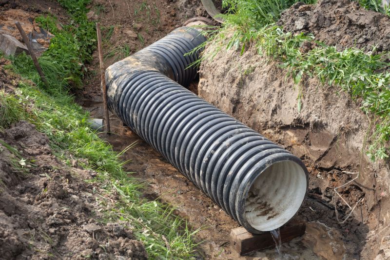 Installation of underground drain pipes
